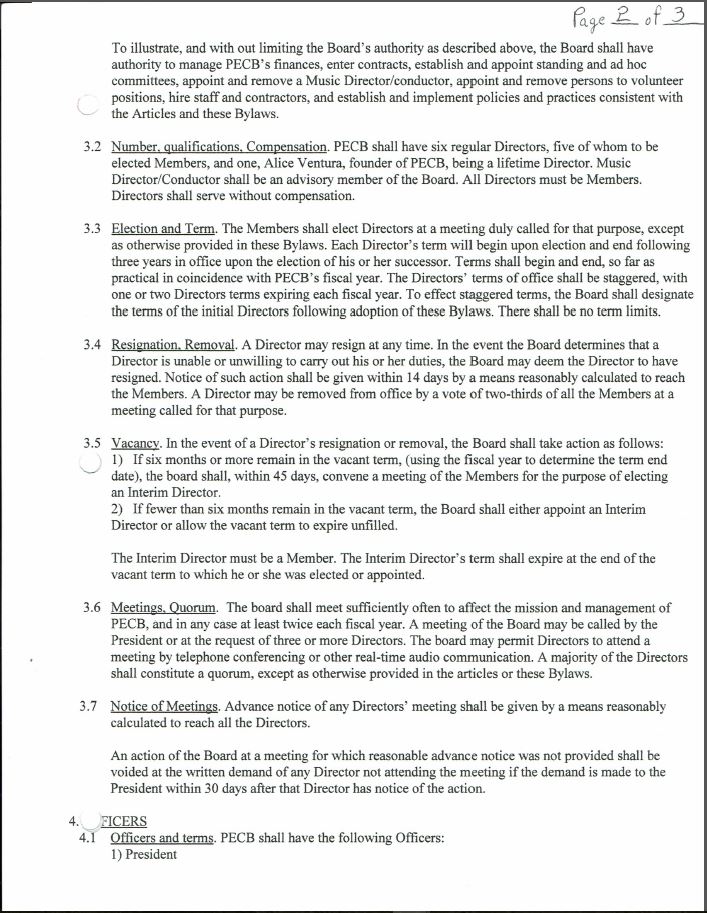 Second Page of Original Bylaws